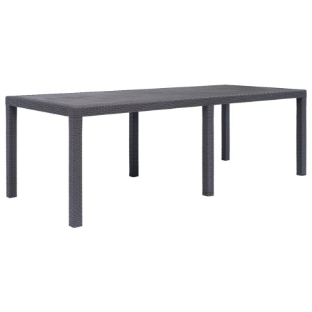 Brown plastic rattan-look garden table 220x90x72 cm by vidaXL, Garden tables - Ref: Foro24-45609, Price: 169,00 €, Discount: %