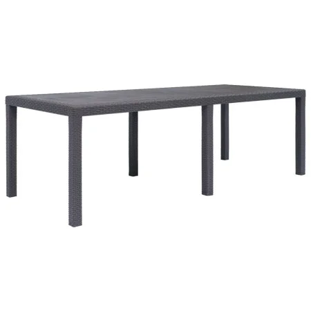 Brown plastic rattan-look garden table 220x90x72 cm by vidaXL, Garden tables - Ref: Foro24-45609, Price: 185,07 €, Discount: %