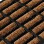 Rectangular rubber and coconut fiber doormat 45x75 cm by , Doormats - Ref: Foro24-155665, Price: 32,14 €, Discount: %