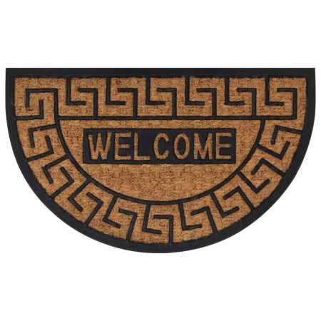 Semicircular rubber and coconut fiber doormat 45x75 cm by , Doormats - Ref: Foro24-155885, Price: 22,07 €, Discount: %