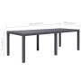 Brown plastic rattan-look garden table 220x90x72 cm by vidaXL, Garden tables - Ref: Foro24-45609, Price: 169,00 €, Discount: %
