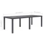 Brown plastic rattan-look garden table 220x90x72 cm by vidaXL, Garden tables - Ref: Foro24-45609, Price: 185,07 €, Discount: %