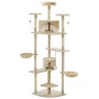 Katzenkratzbaum mit Sisalpfosten 203 cm beige und weiß von , Katzenmöbel - Ref: Foro24-170527, Preis: 146,59 €, Rabatt: %