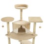 Katzenkratzbaum mit Sisalpfosten 203 cm beige und weiß von , Katzenmöbel - Ref: Foro24-170527, Preis: 146,59 €, Rabatt: %