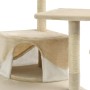 Katzenkratzbaum mit Sisalpfosten 203 cm beige und weiß von , Katzenmöbel - Ref: Foro24-170527, Preis: 146,59 €, Rabatt: %
