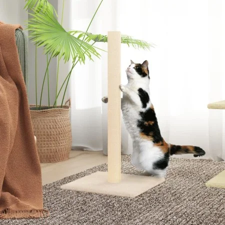 Cremefarbener Katzenkratzbaum 35x35x70 cm von , Katzenmöbel - Ref: Foro24-171678, Preis: 25,85 €, Rabatt: %