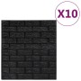 Selbstklebende Tapete 3D Ziegel 10 Stück schwarz von , Bemaltes Papier - Ref: Foro24-150724, Preis: 34,47 €, Rabatt: %