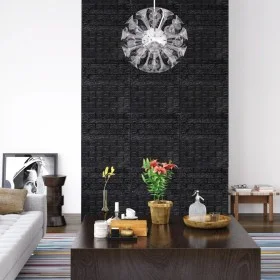Self-adhesive wallpaper with 3D brick design, 40 units, black. by , Painted paper - Ref: Foro24-150726, Price: 101,81 €, Disc...