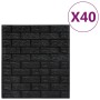 Self-adhesive wallpaper with 3D brick design, 40 units, black. by , Painted paper - Ref: Foro24-150726, Price: 103,10 €, Disc...