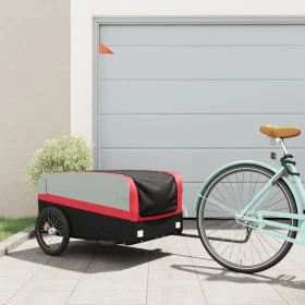 Bicycle trailer, black and red iron, 45 kg by , Bicycle trailers - Ref: Foro24-94048, Price: 81,54 €, Discount: %