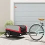 Bicycle trailer, black and red iron, 45 kg by , Bicycle trailers - Ref: Foro24-94048, Price: 81,54 €, Discount: %
