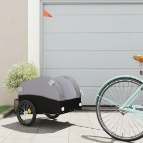 Bicycle trailer, black and gray iron, 30 kg by , Bicycle trailers - Ref: Foro24-94119, Price: 82,96 €, Discount: %
