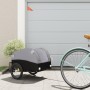 Remolque para bicicleta hierro negro y gris 30 kg de , Remolques para bicicletas - Ref: Foro24-94119, Precio: 84,54 €, Descue...