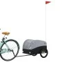 Bicycle trailer, black and gray iron, 30 kg by , Bicycle trailers - Ref: Foro24-94119, Price: 82,96 €, Discount: %
