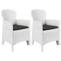 Garden chairs with cushions 2 pcs white rattan look plastic by vidaXL, Garden chairs - Ref: Foro24-45598, Price: 243,23 €, Di...