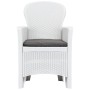 Garden chairs with cushions 2 pcs white rattan look plastic by vidaXL, Garden chairs - Ref: Foro24-45598, Price: 243,23 €, Di...
