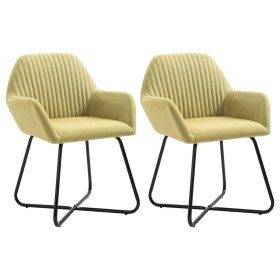 Dining chairs 2 units green fabric by vidaXL, dining chairs - Ref: Foro24-249812, Price: 161,44 €, Discount: %