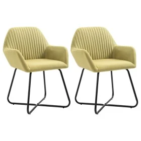 Esszimmerstühle 2 Einheiten aus grünem Stoff von vidaXL, Essstühle - Ref: Foro24-249812, Preis: 159,25 €, Rabatt: %