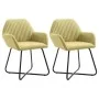 Dining chairs 2 units green fabric by vidaXL, dining chairs - Ref: Foro24-249812, Price: 159,24 €, Discount: %