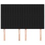 Cabeceros 4 unidades tela negro 72x5x78/88 cm
