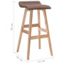 Gray taupe fabric kitchen stool by vidaXL, Kitchen stools - Ref: Foro24-249576, Price: 81,80 €, Discount: %
