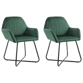 Esszimmerstühle aus grünem Samt 2 Einheiten von vidaXL, Essstühle - Ref: Foro24-249803, Preis: 187,20 €, Rabatt: %