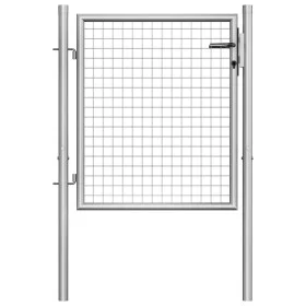 Gartentor silberverzinkter Stahl 105x125 cm von vidaXL, Gartentore - Ref: Foro24-144755, Preis: 141,39 €, Rabatt: %