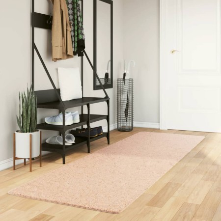 Alfombra de pelo corto suave lavable HUARTE rosado 80x250 cm de , Alfombras - Ref: Foro24-375149, Precio: 39,36 €, Descuento: %