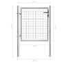 Gartentor silberverzinkter Stahl 105x125 cm von vidaXL, Gartentore - Ref: Foro24-144755, Preis: 144,07 €, Rabatt: %