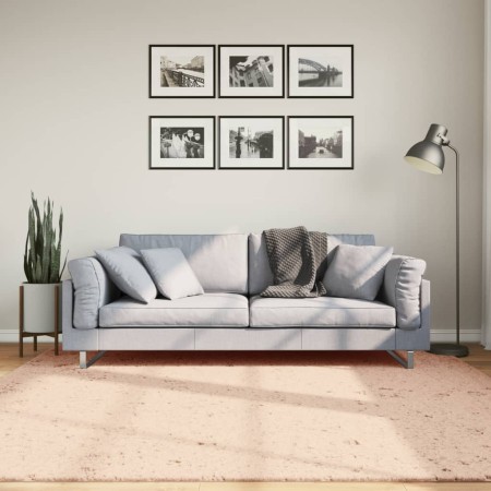 Kurzfloriger weicher, waschbarer Teppich HUARTE rosa 200x200 cm von , Teppiche - Ref: Foro24-375156, Preis: 78,42 €, Rabatt: %