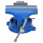 Cast iron blue 125 mm bench vise by , Clamps and screws - Ref: Foro24-154639, Price: 57,11 €, Discount: %