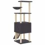 Katzenkratzbaum mit dunkelgrauen Sisalpfosten 153 cm von , Katzenmöbel - Ref: Foro24-172117, Preis: 64,55 €, Rabatt: %
