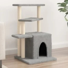Cat scratcher with light gray sisal posts 83.5 cm by , Cat furniture - Ref: Foro24-172122, Price: 36,93 €, Discount: %