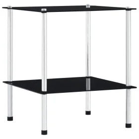 2-stöckiges Regal aus schwarzem Hartglas, 40 x 40 x 47 cm von vidaXL, Bücherregale und Regale - Ref: Foro24-249508, Preis: 32...