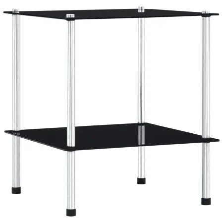 Estantería de 2 niveles vidrio templado negro 40x40x47cm de vidaXL, Librerías y estanterías - Ref: Foro24-249508, Precio: 33,...