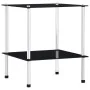 Estantería de 2 niveles vidrio templado negro 40x40x47cm de vidaXL, Librerías y estanterías - Ref: Foro24-249508, Precio: 33,...