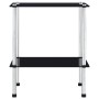 2-stöckiges Regal aus schwarzem Hartglas, 40 x 40 x 47 cm von vidaXL, Bücherregale und Regale - Ref: Foro24-249508, Preis: 33...