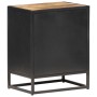 Mesita de noche madera de mango rugosa caña natural 40x30x50cm de vidaXL, Mesitas de noche - Ref: Foro24-323140, Precio: 122,...