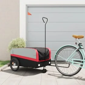 Remolque para bicicleta hierro negro y rojo 45 kg de , Remolques para bicicletas - Ref: Foro24-94062, Precio: 84,58 €, Descue...