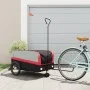 Black and red iron bicycle trailer 45 kg by , Bicycle trailers - Ref: Foro24-94062, Price: 84,58 €, Discount: %