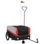 Black and red iron bicycle trailer 45 kg by , Bicycle trailers - Ref: Foro24-94062, Price: 84,58 €, Discount: %