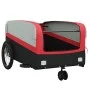Black and red iron bicycle trailer 45 kg by , Bicycle trailers - Ref: Foro24-94062, Price: 84,58 €, Discount: %