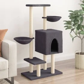 Cat scratcher with dark gray sisal posts 117 cm by , Cat furniture - Ref: Foro24-172120, Price: 60,20 €, Discount: %