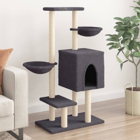 Katzenkratzbaum mit dunkelgrauen Sisalpfosten 117 cm von , Katzenmöbel - Ref: Foro24-172120, Preis: 61,38 €, Rabatt: %