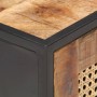 Nachttisch aus rauem Mangoholz, natürlicher Rohrstock 40x30x50cm von vidaXL, Nachttische - Ref: Foro24-323140, Preis: 122,19 ...