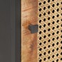 Nachttisch aus rauem Mangoholz, natürlicher Rohrstock 40x30x50cm von vidaXL, Nachttische - Ref: Foro24-323140, Preis: 122,19 ...