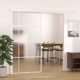 Schiebetür aus ESG-Glas und weißem Aluminium, 102,5 x 205 cm von , Türen für zu Hause - Ref: Foro24-151689, Preis: 180,88 €, ...