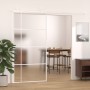 Puerta corredera ESG vidrio y aluminio blanca 102,5x205 cm de , Puertas para el hogar - Ref: Foro24-151689, Precio: 184,16 €,...