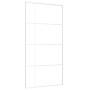 Puerta corredera ESG vidrio y aluminio blanca 102,5x205 cm