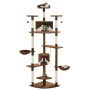Katzenkratzbaum mit braun-weißem Sisalstamm, 203 cm von , Katzenmöbel - Ref: Foro24-170528, Preis: 145,48 €, Rabatt: %